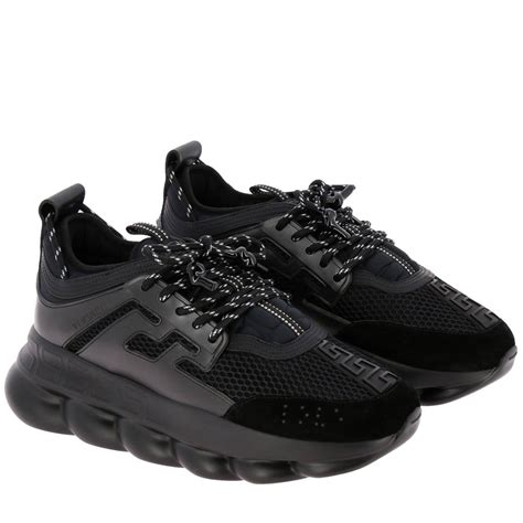 versace shoes black|black versace shoes for men.